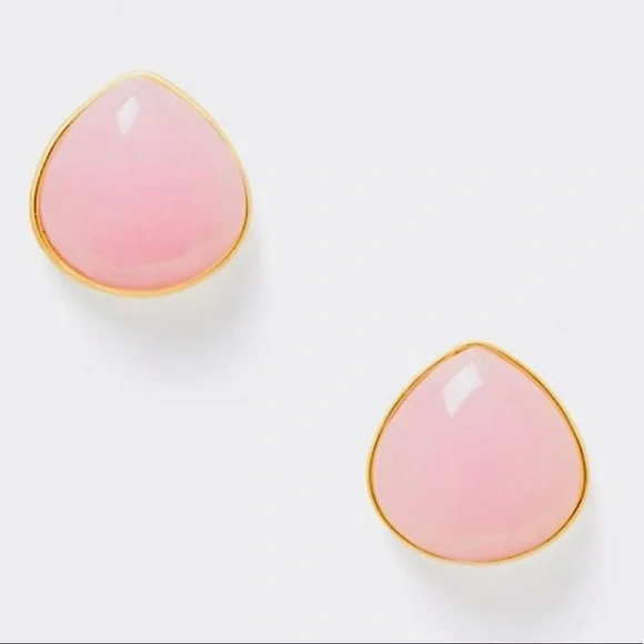 kate spade Pink Teardrop Gold-Trim Stud Earrings - Picture 3 of 7